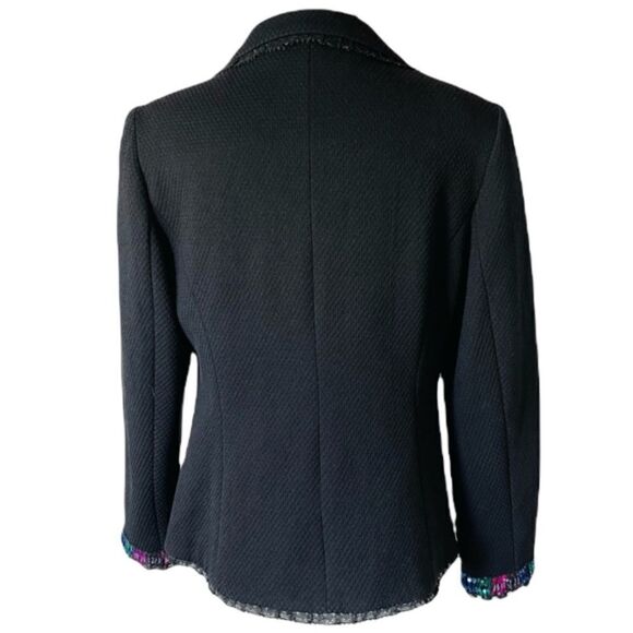 Laura Ashley Lace Trim & Sequin Design Blazer MEDIUM - Picture 4 of 14